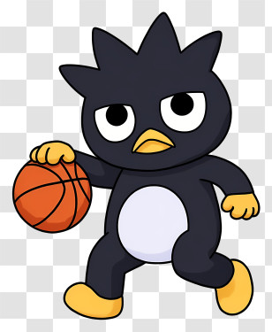 Badtz Maru - Penguin Cartoon Character Playing Basketball Transparent PNG