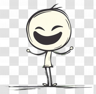 Stick Figure Laughing - Person Laughing Transparent PNG