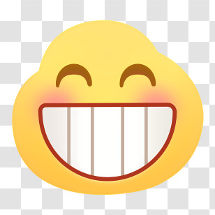 Icon - Happy Yellow Smiling Emoji Face Transparent PNG