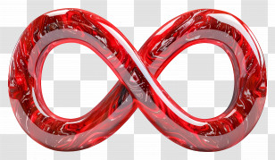 Infinity - Shiny Red Infinity Symbol Illustration Transparent PNG