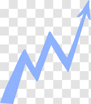 Arrow - Blue Upward Arrow Indicating Growth Transparent PNG
