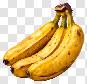 Banana - Fresh Yellow Bananas In A Bunch Transparent PNG