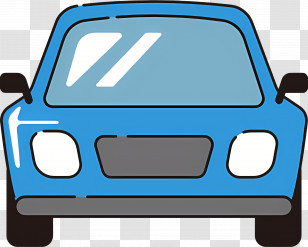 Cartoon Car - Blue Cartoon Car Illustration Transparent PNG