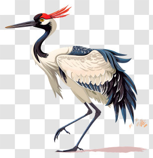 World Migratory Bird Day - Elegant Crowned Crane Bird Illustration Transparent PNG