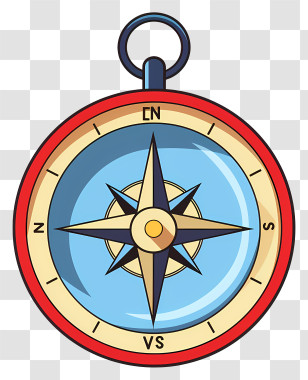 Compass - Red And Blue Compass For Navigation Transparent PNG
