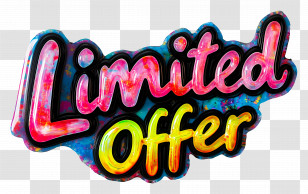Limited Offer - Colorful Limited Offer Promotion Stamp Transparent PNG