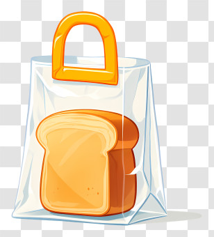 Bread In Plastic Bag - Bread Loaf In Transparent Bag Transparent PNG