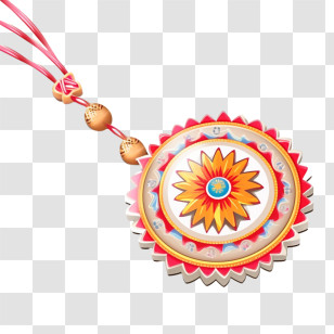 Raksha Bandhan - Colorful Patterned Decorative Pendant Transparent PNG