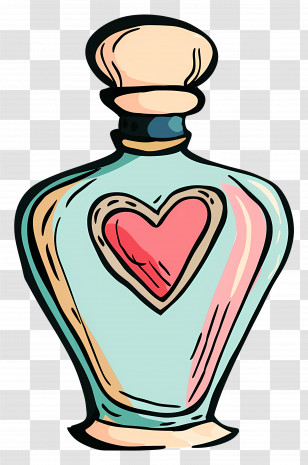 Perfume Bottle - Heart-shaped Perfume Bottle Transparent PNG