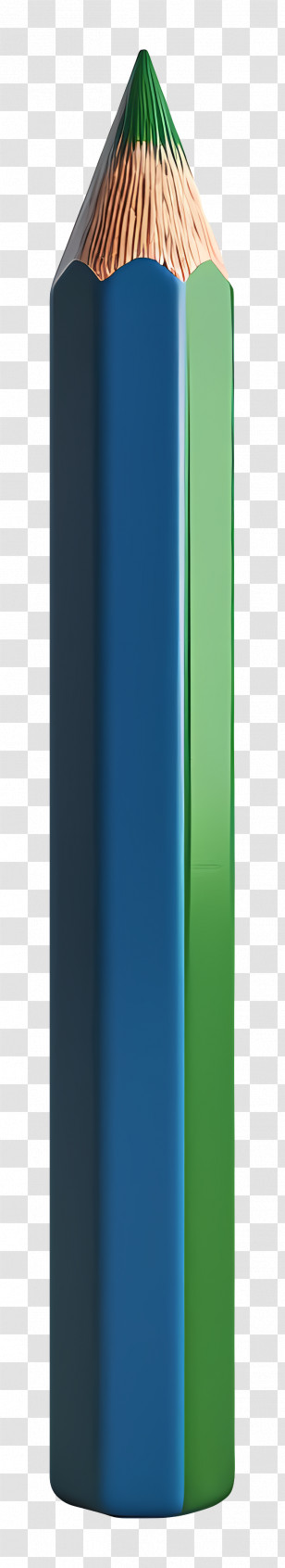 Pencil - Blue And Green Color Pencil For Drawing Transparent PNG