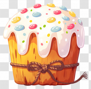 Easter Cake - Cupcake With Colorful Candies Transparent PNG