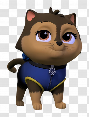 Paw Patrol - Adorable Cartoon Cat Character Transparent PNG