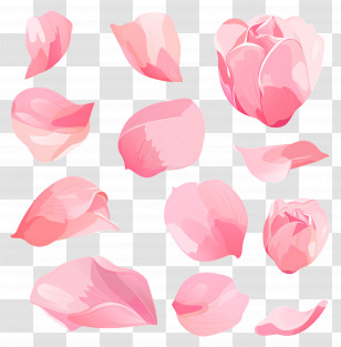 Flower Petals - Soft Pink Flower Petals Illustration Transparent PNG