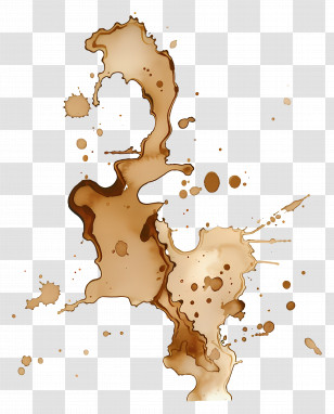 Coffee Stains - Abstract Coffee Stain On A Surface Transparent PNG