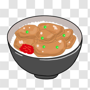 Icon - Bowl Of Food With Meat And Rice Transparent PNG