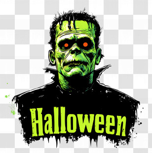 Halloween - Iconic Green Halloween Monster Design Transparent PNG