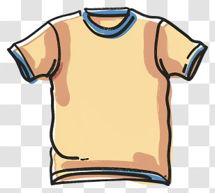 Clothing - Casual Yellow T-shirt Transparent PNG