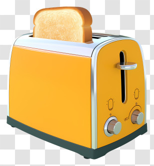 Toaster - Yellow Toaster With Bread Transparent PNG