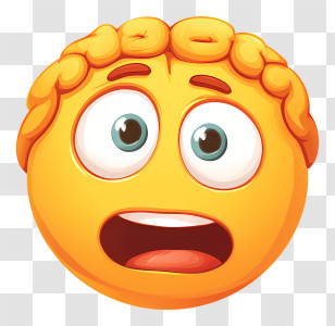 Mind Blown Emoji - Surprised Emoji With Big Eyes Transparent PNG