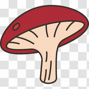 Mushroom - Red Mushroom Cartoon Illustration Transparent PNG