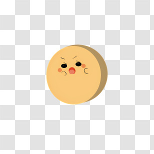 Icon - Cute Angry Face Emoji Transparent PNG