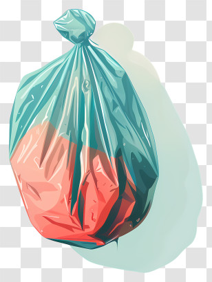 Plastic Bag - Colorful Trash Bag Transparent PNG