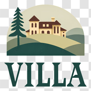 Villa Logo - Villa Estate Landscape Logo Transparent PNG