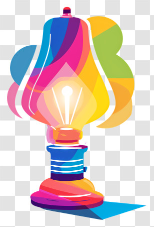 Lamp Rainbow - Colorful Rainbow Oil Lamp Transparent PNG