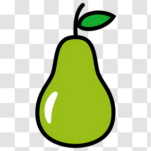 Fruit - Green Pear Illustration Transparent PNG