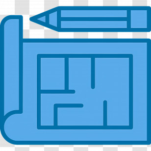 Construction Drawing - Blueprint And Pencil Illustration Transparent PNG