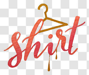 Shirt Logo - Watercolor 'Shirt' Hand-lettering Transparent PNG