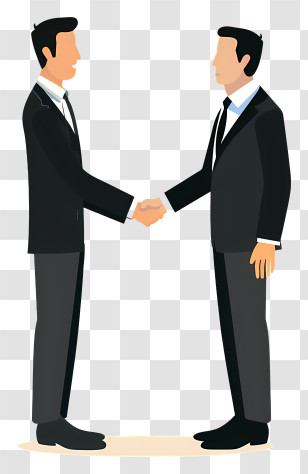 Shaking Hands - Businessmen Shaking Hands Illustration Transparent PNG