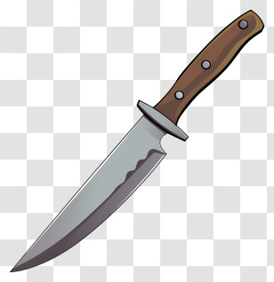 Knife - Knife With Wooden Handle Illustration Transparent PNG