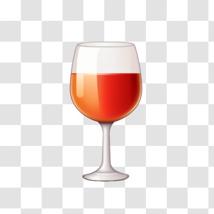 Wine - Illustration Of A Glass Of Red Wine Transparent PNG