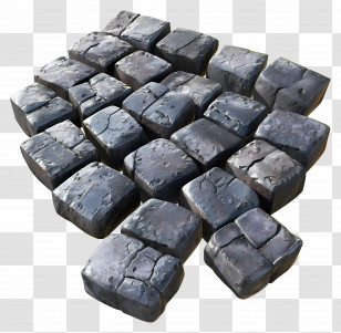 Cobblestone - Charcoal Briquettes For Barbecue Transparent PNG
