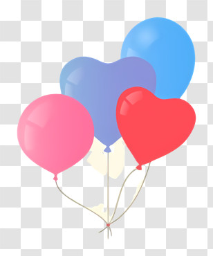 Balloons - Heart-Shaped Balloons For Romantic Occasions Transparent PNG