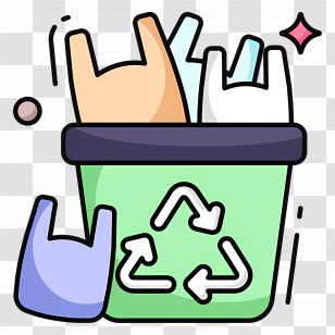 Recycling Bag - Recycling Bin With Plastic Bags Transparent PNG