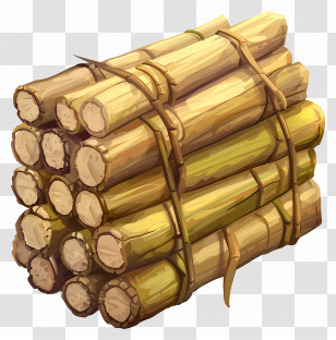 Bamboo Bundle - Eco-Friendly Bamboo Bundle Illustration Transparent PNG