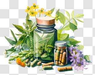 Medicinal Plants - Herbal Medicine And Supplements Transparent PNG
