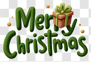 Merry Christmas Text - Merry Christmas Green Text Transparent PNG