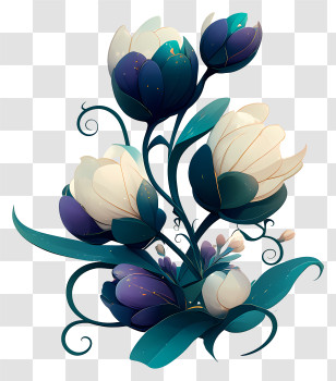 Tulip Bouquet - Artistic Floral Design Transparent PNG