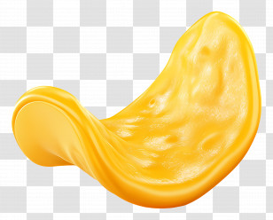 Cartoon Potato Chip - Crispy Yellow Potato Chip Transparent PNG