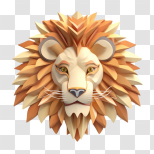 Lion - Majestic Lion Head Illustration Transparent PNG