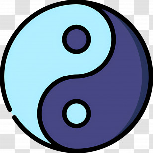 Yin Yang - Blue And Purple Yin Yang Symbol Illustration Transparent PNG