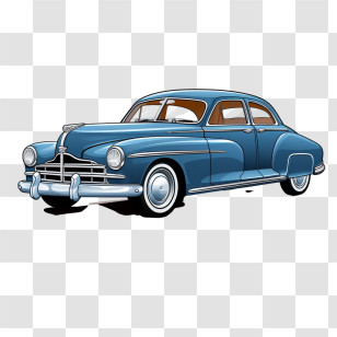 Vintage Car - Blue Vintage Car Illustration Transparent PNG