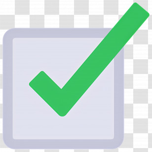 Check Mark Symbol - Green Check Mark In Box Symbol Transparent PNG