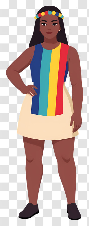 South Africa People - Colorful Traditional Dress Transparent PNG