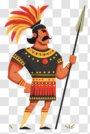 Strong Warrior With Spear - Warrior Holding A Spear Transparent PNG