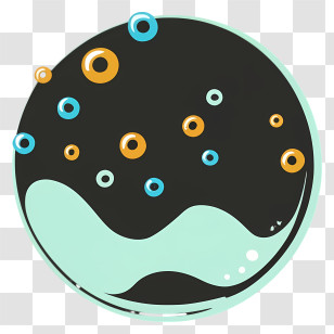 Cartoon - Abstract Art With Circles Transparent PNG