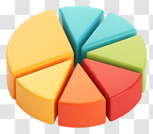 Pie Chart - Colorful Pie Chart Transparent PNG